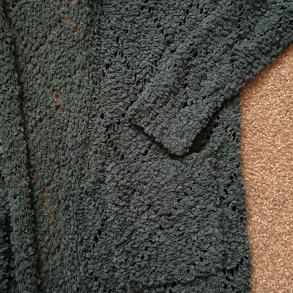 Cozy Knit Women’s Sweater - Teal - Picture 2 of 4